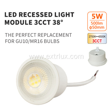 5W 3CCT spotlight led recessed module downlight